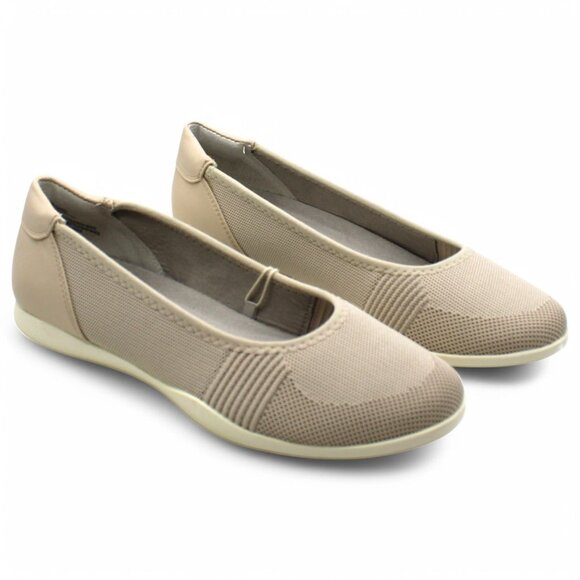 PAVLINA Taupe Knit Ballet Flats - Picture 1 of 9